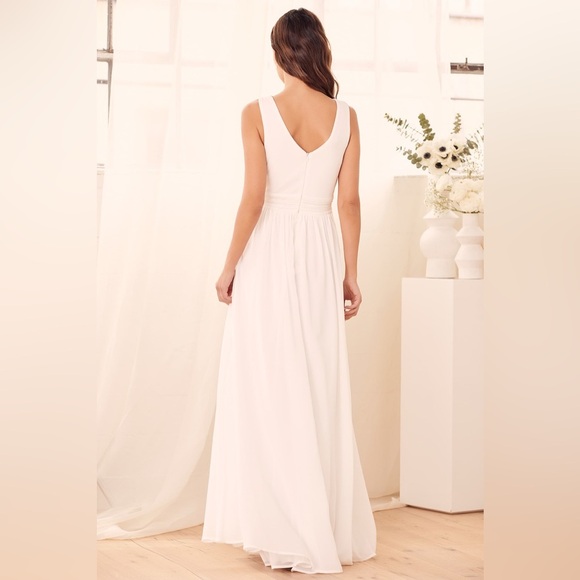 Lulu's Thoughts of Hue Gardenia Surplice Maxi Dress - Picture 8 of 8